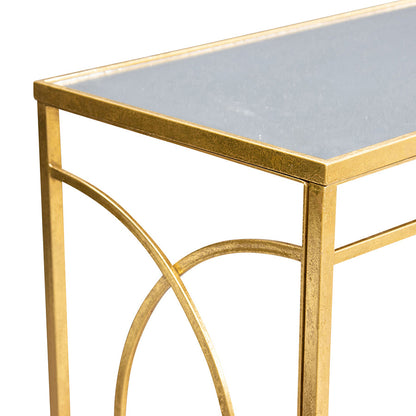 Aura Geometric Mirror-Top Console Table 120x40x80cm