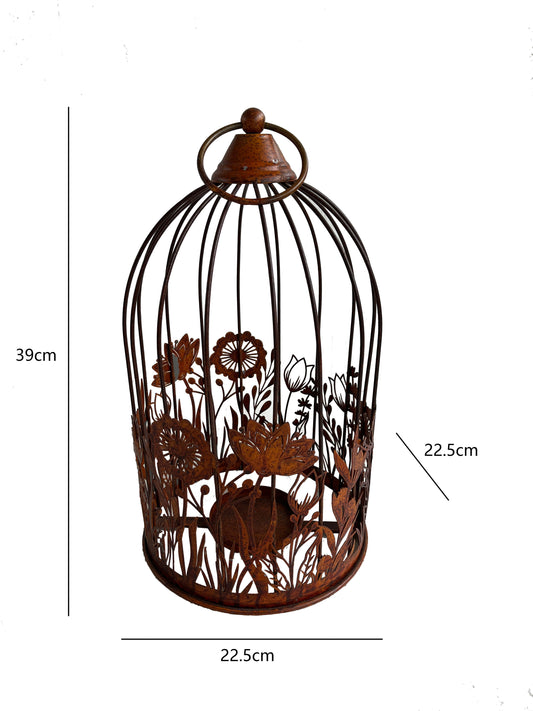 Decorative Birdcage/Pillar Cnadle Holder 22.5x22.5x39cm